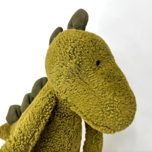 Retired Jellycat London BASHFUL DINO 10" Dark Green Version Dinosaur - Picture 7 of 11
